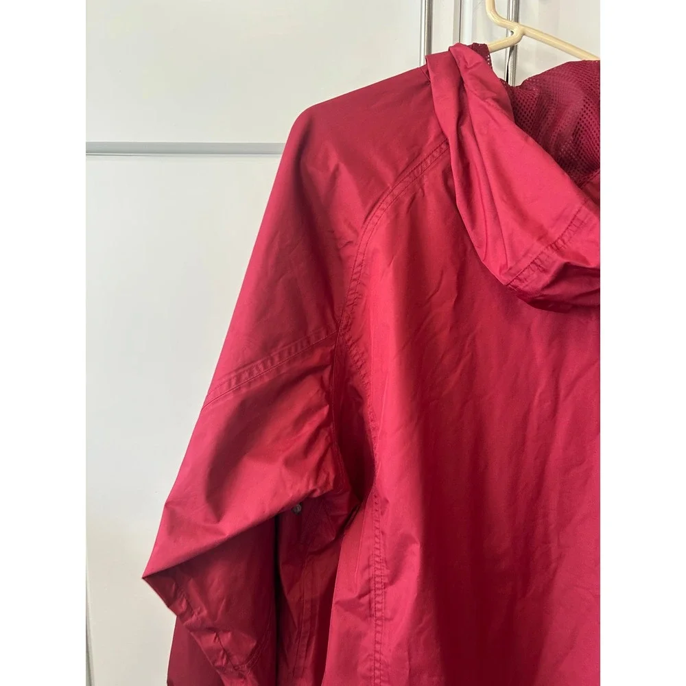 Cold Storage Foul Weather Gear Red Hooded Windbreaker Jacket Mens Large Mesh Lin
